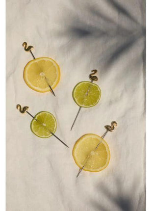 The Lily Flamingo Cocktail - prikkers - Set of 4 by Here's How