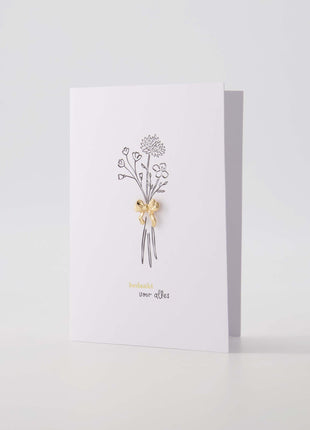 Broche carte de vœux - nœud, merci pour tout