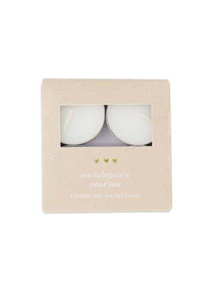 Waxinelichtjes in doosje een lichtpuntje voor jou - 0513-0006 by Zusss