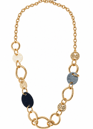 Ketting - Celeste - Grijsblauw & Goud