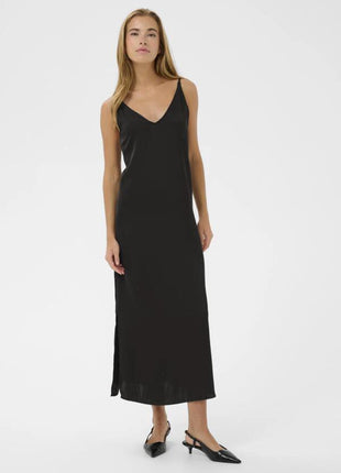 KArory Sateen Dress - 10511455 - Black Deep by Kaffe