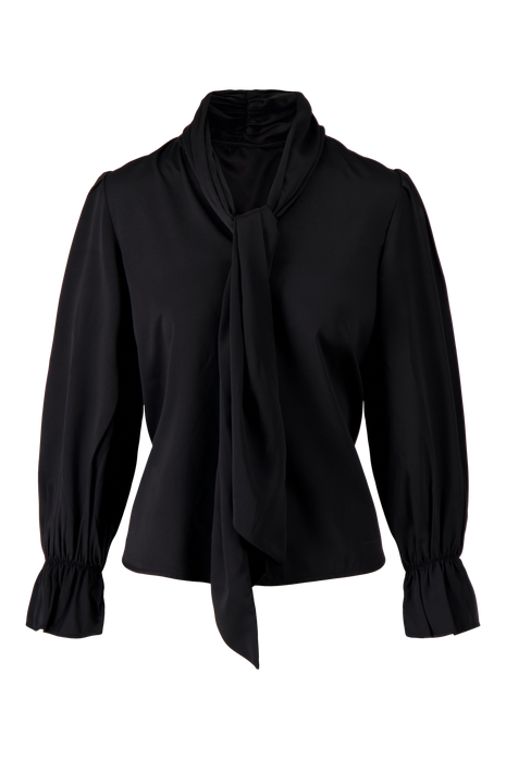 Bloes met strik – zwart