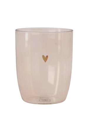 Drinkglas hartje - roze by Zusss