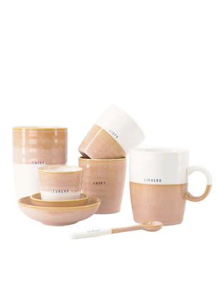 Koffiemok lucky - roze by Zusss