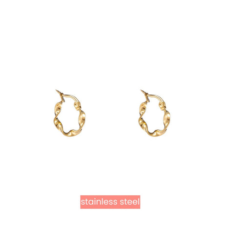 Oorbellen - Ribbon Twist Hoop - 14K