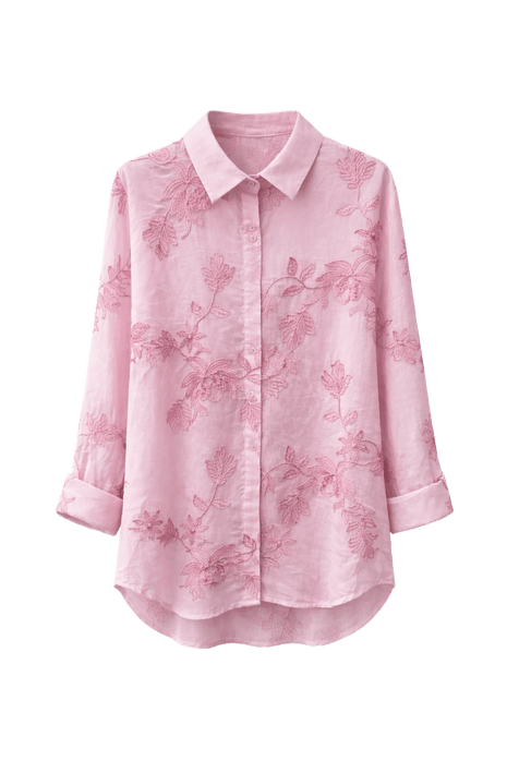 Bloesje met broderie (roze) by Terra Di Siena