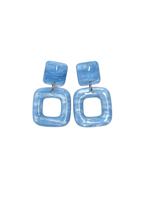 Oorbellen - Azure Square Drop by Charlotte Marie Jewelry