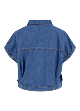 Denim mouwloos jack - 0310-0025 by Zusss