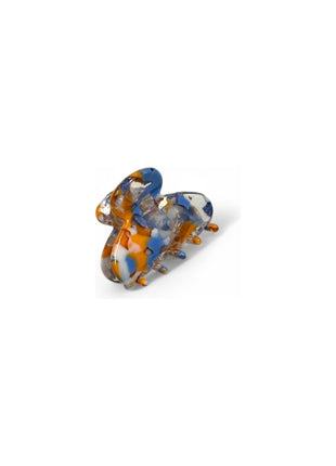 Kleurrijke Zoë clip van Clips in oranje, blauw en transparante tinten, perfect voor allerlei haartypes.