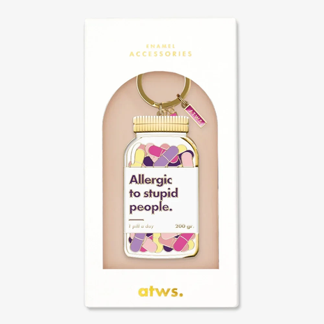 Sleutelhanger - Allergic to stupid people by All the ways to say